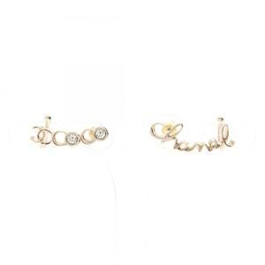 CHANEL Clear Logo Earrings